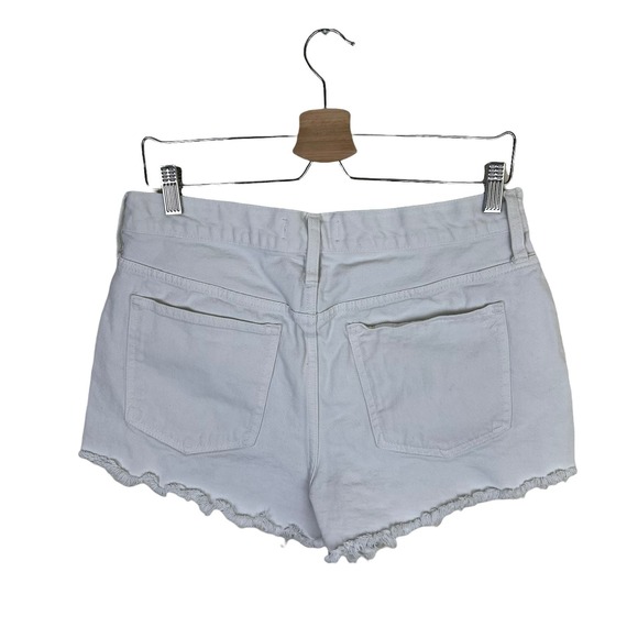 Madewell Cutoff Denim Shorts Relaxed in Tile White Size 27 - Picture 6 of 11